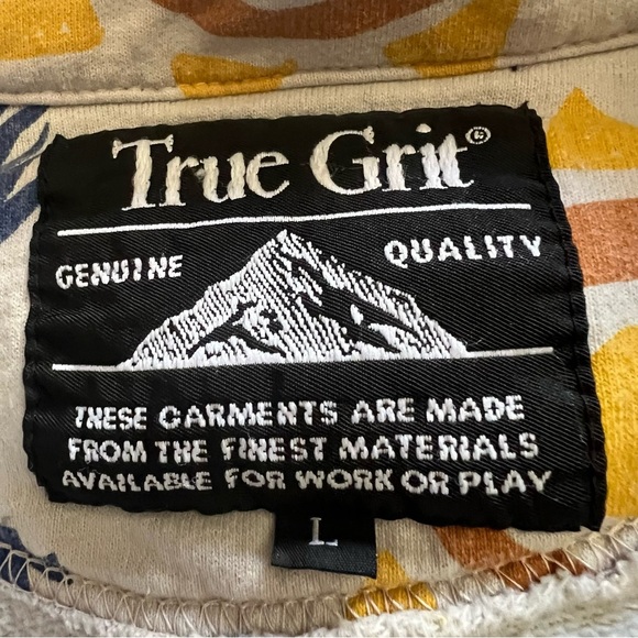 Vintage True Grit Fleece Jacket women’s L gray/ivory western boho southwestern - Picture 3 of 6